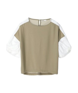 CRAFT STANDARD BOUTIQUE 袖ねじり切り替えプルオーバー Khaki