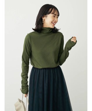 Green Parks カットリブタートルネックプルオーバー