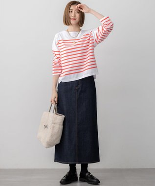 23区 L 【Oggi3月号掲載/新色追加/洗える】23区DENIM ストレッチ デニムスカート ネイビー系