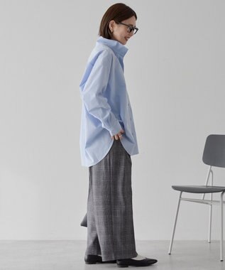 AMERICAN HOLIC イージーケアハイネックシャツ Sax