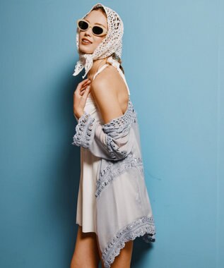 San-ai Resort（三愛水着楽園） クロシェ羽織　F　　【San-ai Resort（サンアイリゾート）】 ブラック