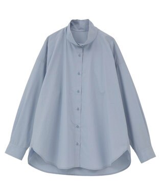 AMERICAN HOLIC イージーケアハイネックシャツ Sax