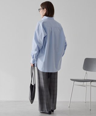 AMERICAN HOLIC イージーケアハイネックシャツ Sax