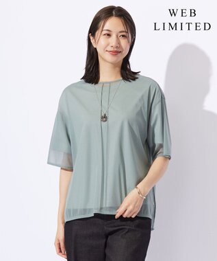 J.PRESS LADIES L 【WEB限定】シアーレイヤード ツイン カットソー 【WEB限定】ミストグリーン系