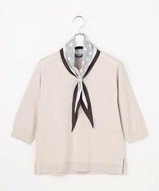 J.PRESS LADIES 【2WAY・シーンレスに活躍】SCARF KNIT Vネック ニット
