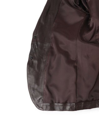 JOSEPH HOMME 【洗い加工】シュリンクエアレザー 　ジャケット ダークブラウン系