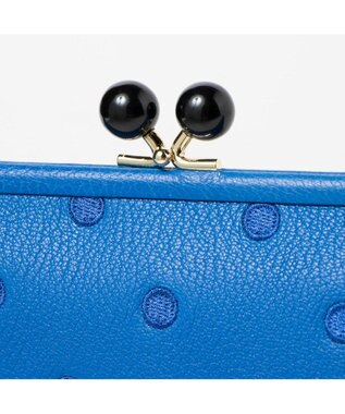 UNBILLION ペルケ perche / アクリル玉がま口長財布 ブルードット