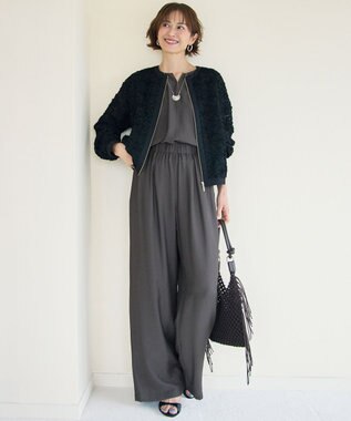 自由区 【カタログ掲載・人気素材・新型登場・新色追加・セットアップ対応】エアリーツイルプルオーバー ブラウス ブラウン
