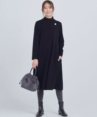 組曲 S ELENAリラクシーニットワンピース ブラック系