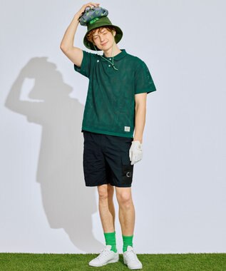 PW CIRCULUS 【手洗い可能】【UNISEX】ニットメッシュポロ ゴルフ グリーン系