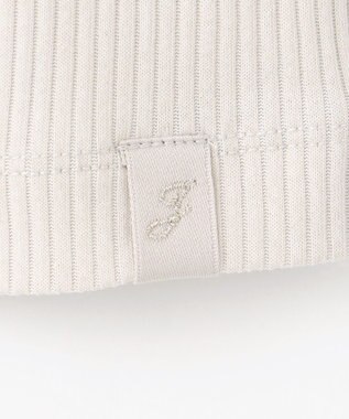 J.PRESS LADIES 【洗える】リブ ノースリーブ カットソー グレージュ系