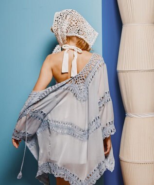 San-ai Resort（三愛水着楽園） クロシェ羽織　F　　【San-ai Resort（サンアイリゾート）】 ブラック