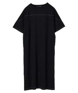 Green Parks ・ＳＵＧＡＲ　ＳＰＯＯＮ【ＣＯＯＬ】ステッチＴＥＥワンピ Black