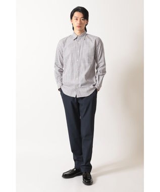 DAKS SIDGRAS ポプリンミニチェックシャツ レッド