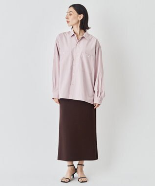 UNFILO MENS 【男女兼用】コンフォート カジュアル ワイドシャツ [24年秋冬商品] ダスティ ピンク