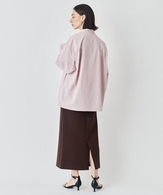 UNFILO MENS 【男女兼用】コンフォート カジュアル ワイドシャツ [24年秋冬商品] ダスティ ピンク