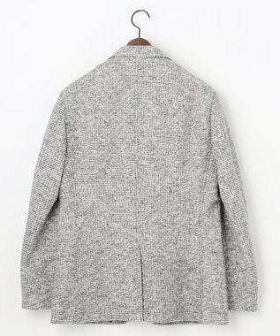 JOSEPH ABBOUD 【イタリア素材/軽量/ストレッチ】スライバー千鳥 ジャケット ライトグレー系3