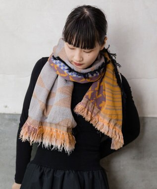 POLS コットン meadow モヒカンストール ピンク