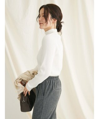 CRAFT STANDARD BOUTIQUE ウォッシャブルリブタートルニットプルオーバー Ivory