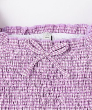 ANY KIDS ギンガムチェック セパレート 水着 ラベンダーギンガム×ネイビー