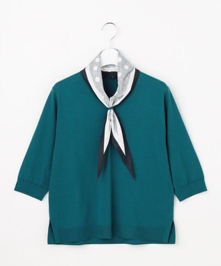 J.PRESS LADIES 【2WAY・シーンレスに活躍】SCARF KNIT Vネック ニット