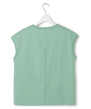 23区 シルキータッチ フレンチスリーブ Tシャツ パイングリーン系
