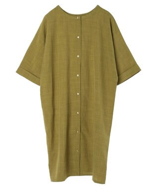 Green Parks 前後２ｗａｙミディ丈タックワンピース Green