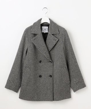 J.PRESS LADIES S チェックビーバー Pコート ブラックチェック系