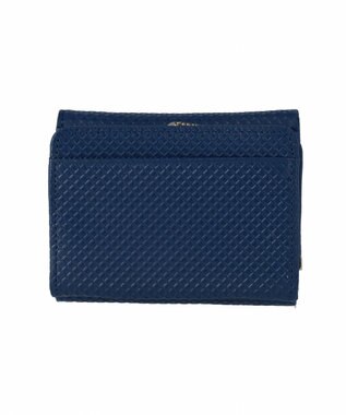 tsumori chisato CARRY クロスエンボス マルチケース ミニ財布 ネイビー