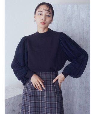 earth music&ecology マジョリカニットプルオーバー Navy