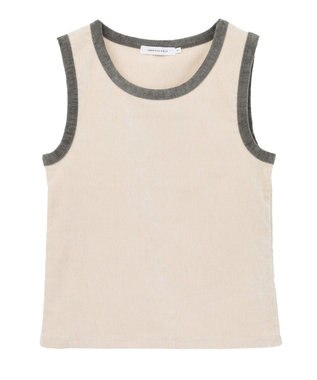 AMERICAN HOLIC 配色ベロアタンクトップ Charcoal Gray