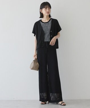 AMERICAN HOLIC 配色ベロアタンクトップ Charcoal Gray