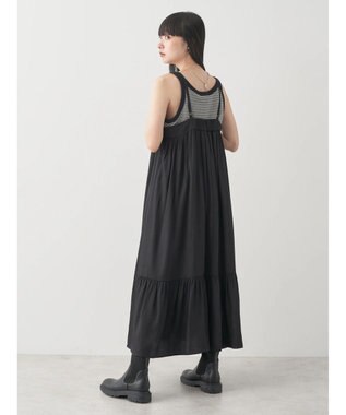 earth music&ecology ティアードキャミワンピース Black