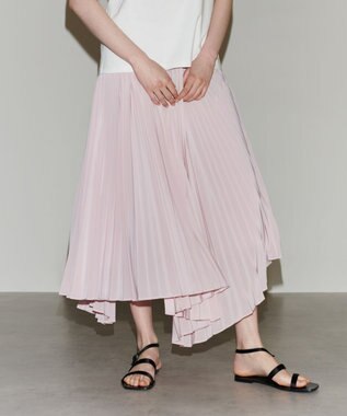 NAVE 【Nave　洗える】プリーツサテン スカート ピンク系