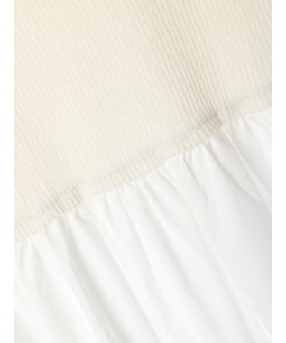 Green Parks AnriettMusee  リブニットドッキングワンピース Off White