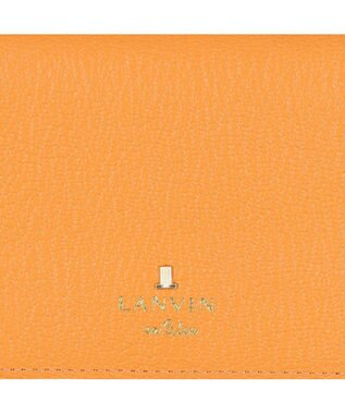 LANVIN en Bleu リム リール付き2面パスケース オレンジ