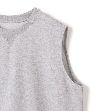 UNFILO スウェットサイドZIPベスト ライトグレー