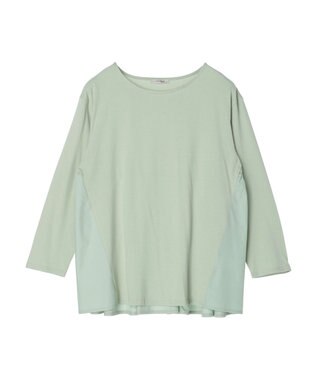 Green Parks バックギャザー布帛切替プルオーバー Green