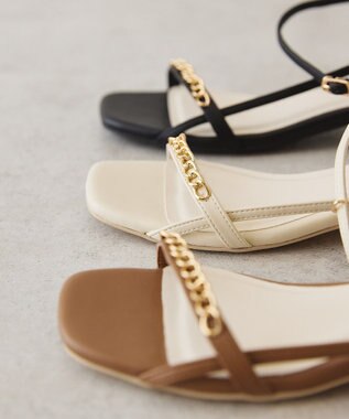 AMERICAN HOLIC チェーンヌーディサンダル Camel