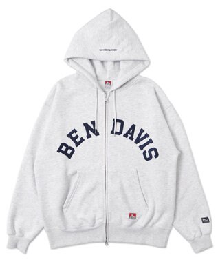 WEGO BENDAVISアーチロゴZIPパーカー アッシュグレー