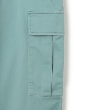 J.PRESS YORK STREET 【UNISEX】サテンストレッチ イージーカーゴパンツ ライトグリーン系