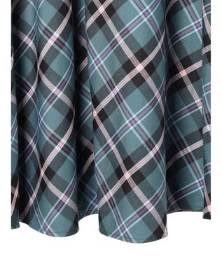 Green Parks ・Ｐｅｔｉｔ　Ｆｌｅｕｒ　バイヤスチェックフレアスカート Green