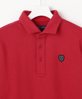 23区GOLF 【MEN】カノコダンボール裏起毛長袖ポロシャツ レッド系