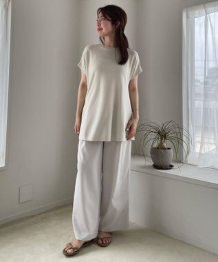 UNFILO スゴ機能 フレアニット グレージュ