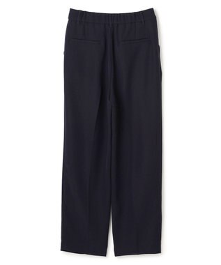 UNFILO 【ウエストゴム/セレモニー】ドライダブルクロス タックテーパードパンツ ネイビー