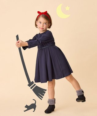 ANY KIDS レース付き きちんと ワンピース ネイビー