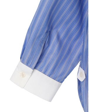 AMERICAN HOLIC イージーケアバンドカラーシャツチュニック Stripe