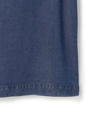 ICB L ナチュラルソフトデニム クロップドジャケット バイオデニム