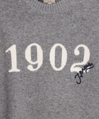 J.PRESS MEN 【NYUZELESS】1902 クルーネックロゴ ニット グレー系