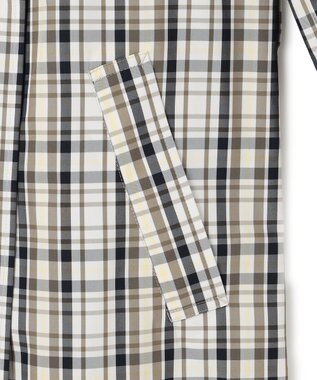 23区 S メモリーチェック トレンチコート ダークブラウン系3